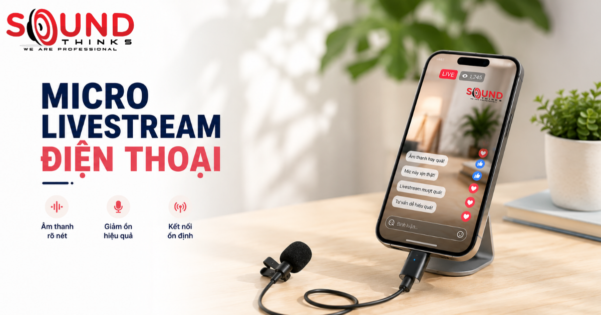 Micro livestream điện thoại: Giải pháp cải thiện chất lượng âm thanh khi livestream