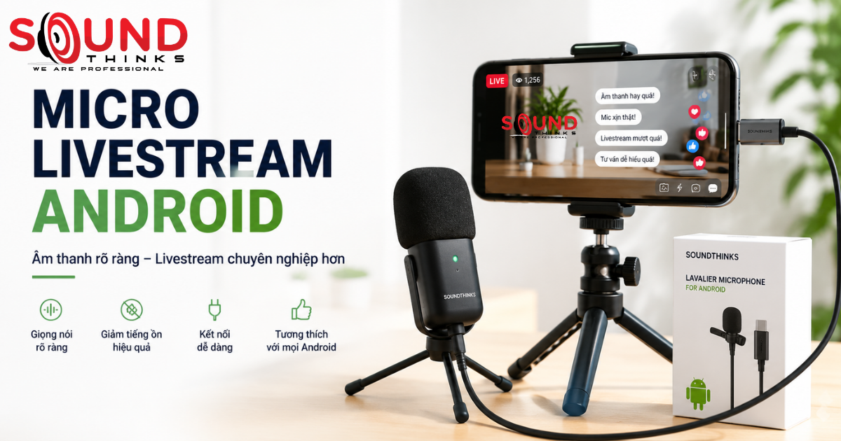 Micro livestream Android: Đừng để điện thoại tốt nhưng âm thanh lại làm mất người xem