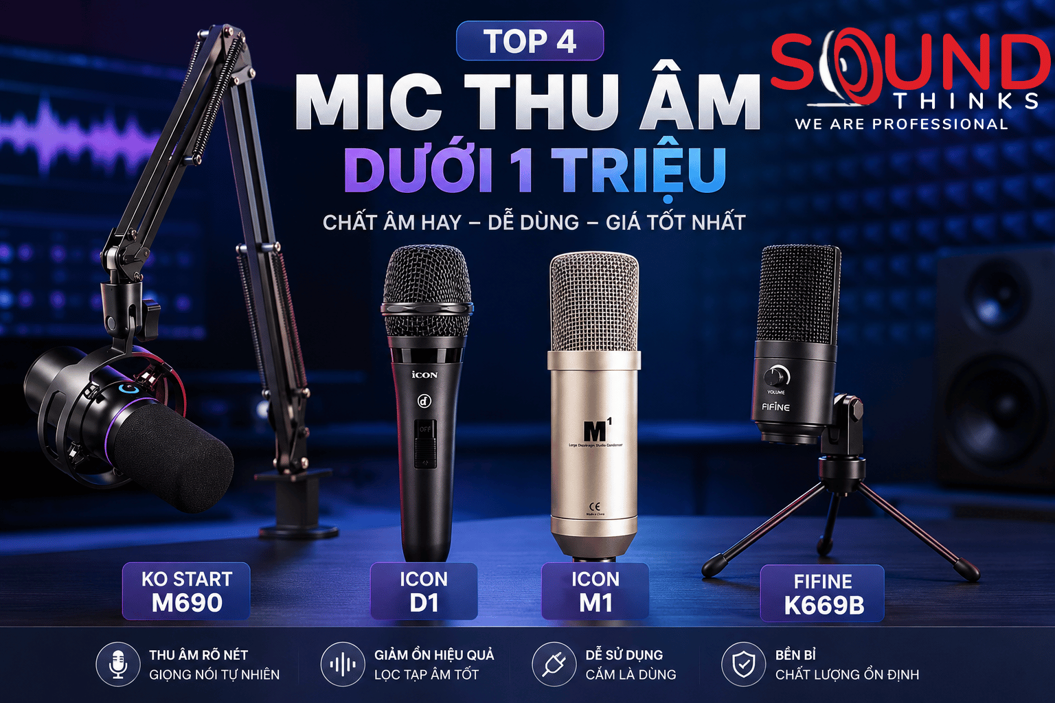 Mic Thu Âm Dưới 1 Triệu