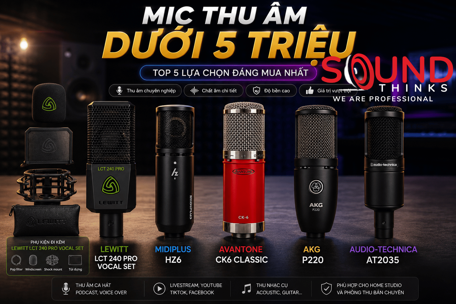 Mic Thu Âm Dưới 5 Triệu