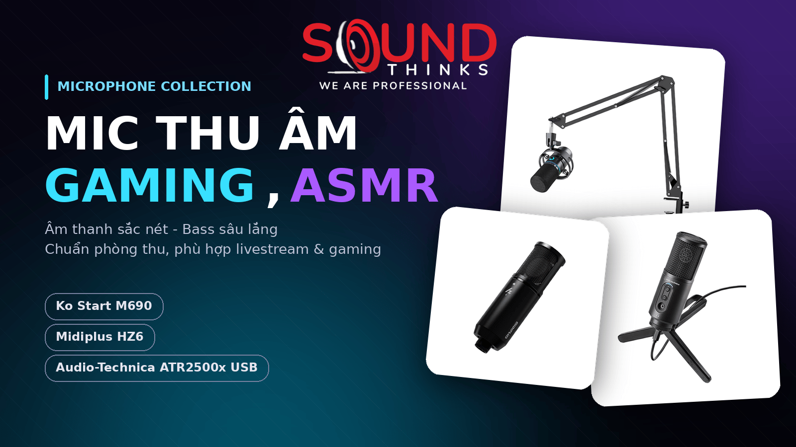 Mic Thu Âm Gaming Asmr