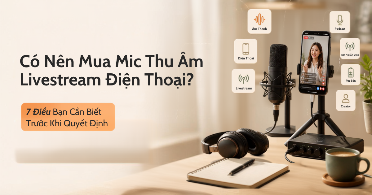 Mic thu âm livestream điện thoại