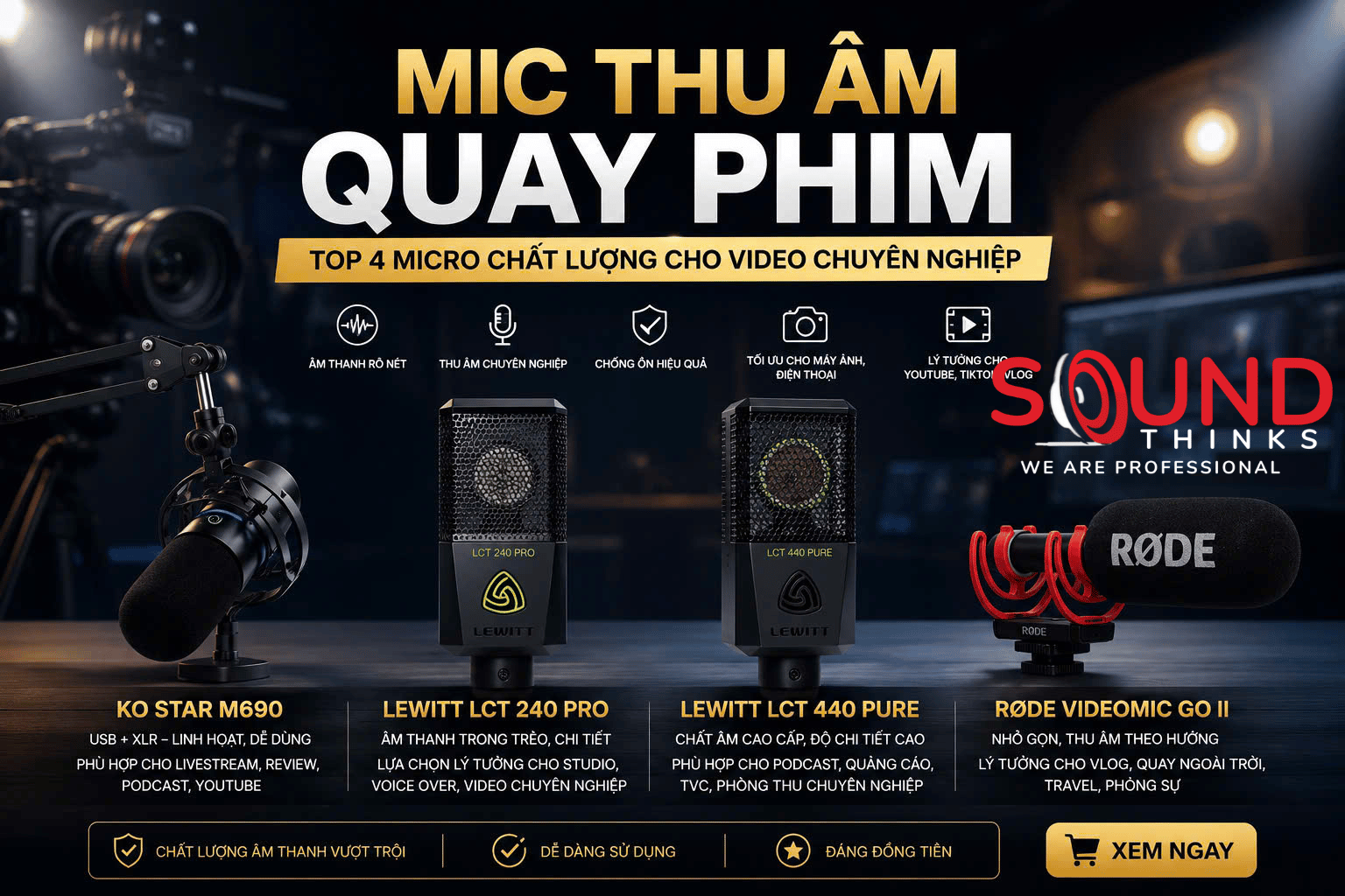 Mic Thu Âm Quay Phim