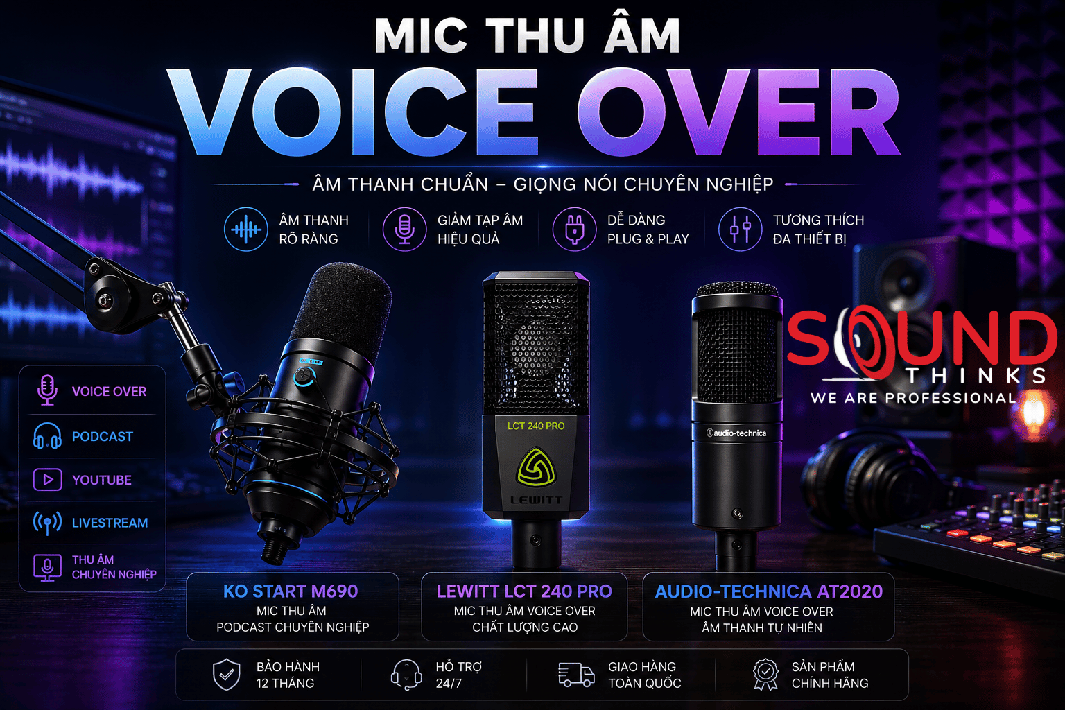 Mic Thu Âm Voice Over