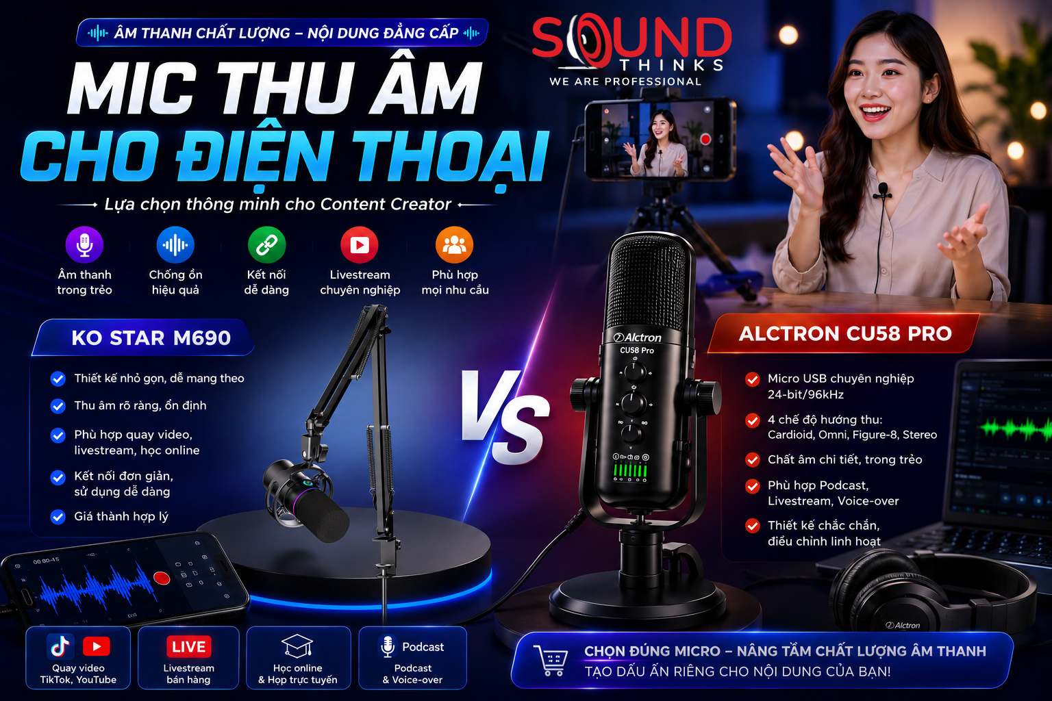 Mic Thu âm Cho đthoai