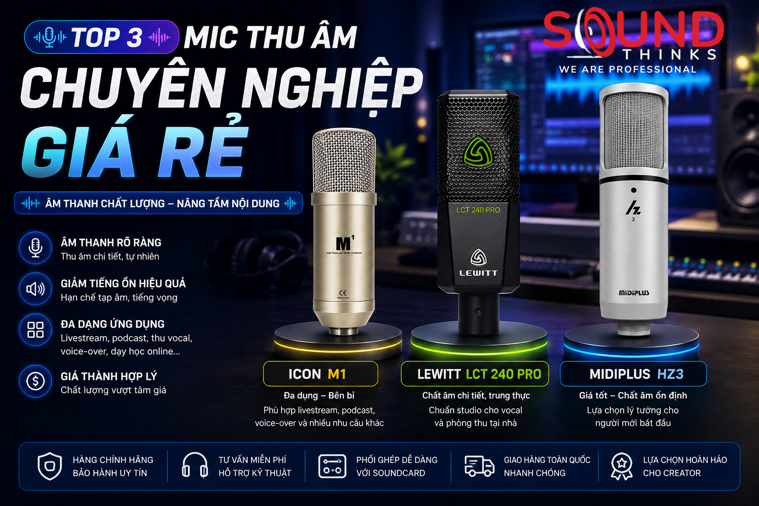 Mic Thu âm Chuyên Nghiệp Giá Rẻ (1)