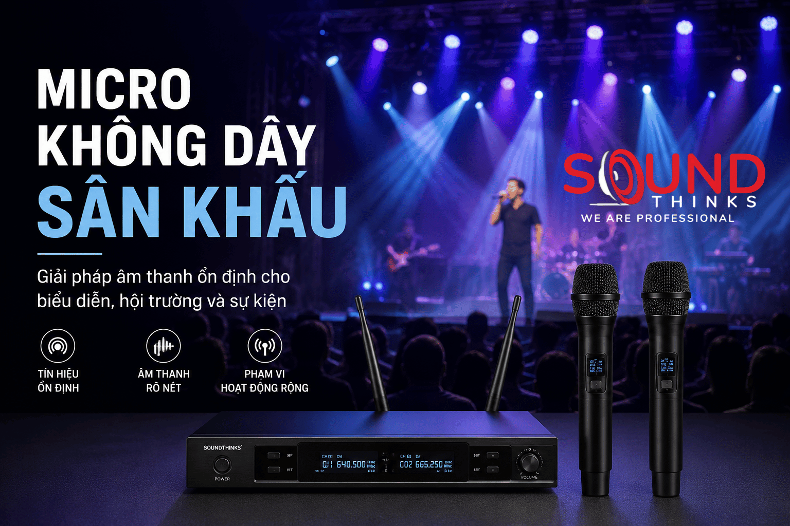 Micro Không Dây Sân Khấu