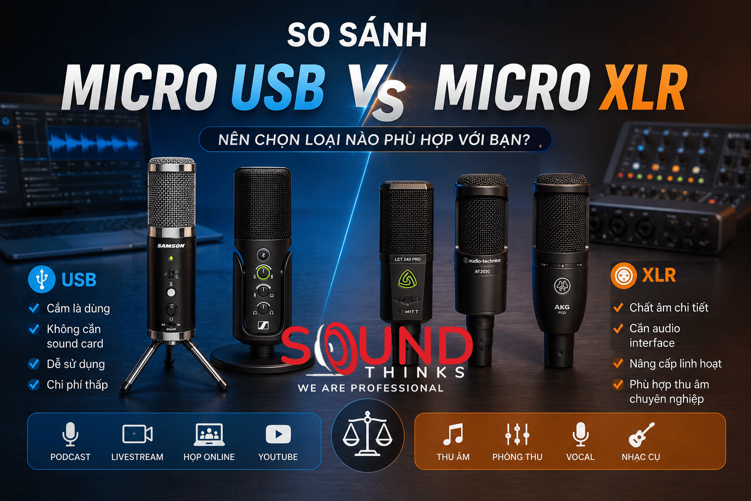 So Sánh Usb Vs Xlr