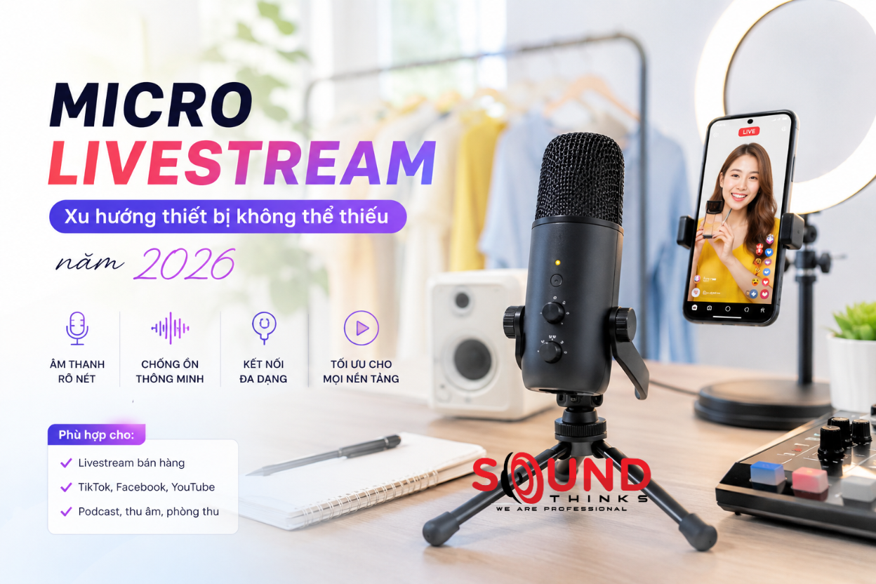 Micro livestream bùng nổ năm 2026: Xu hướng thiết bị không thể thiếu của nhà sáng tạo nội dung