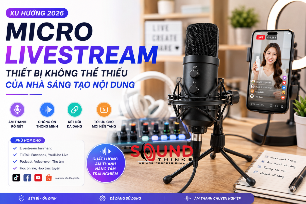 Micro livestream bùng nổ năm 2026: Xu hướng thiết bị không thể thiếu của nhà sáng tạo nội dung