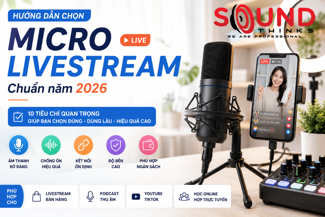 Hướng dẫn chọn micro livestream chuẩn năm 2026: 10 tiêu chí giúp bạn đầu tư đúng ngay từ đầu