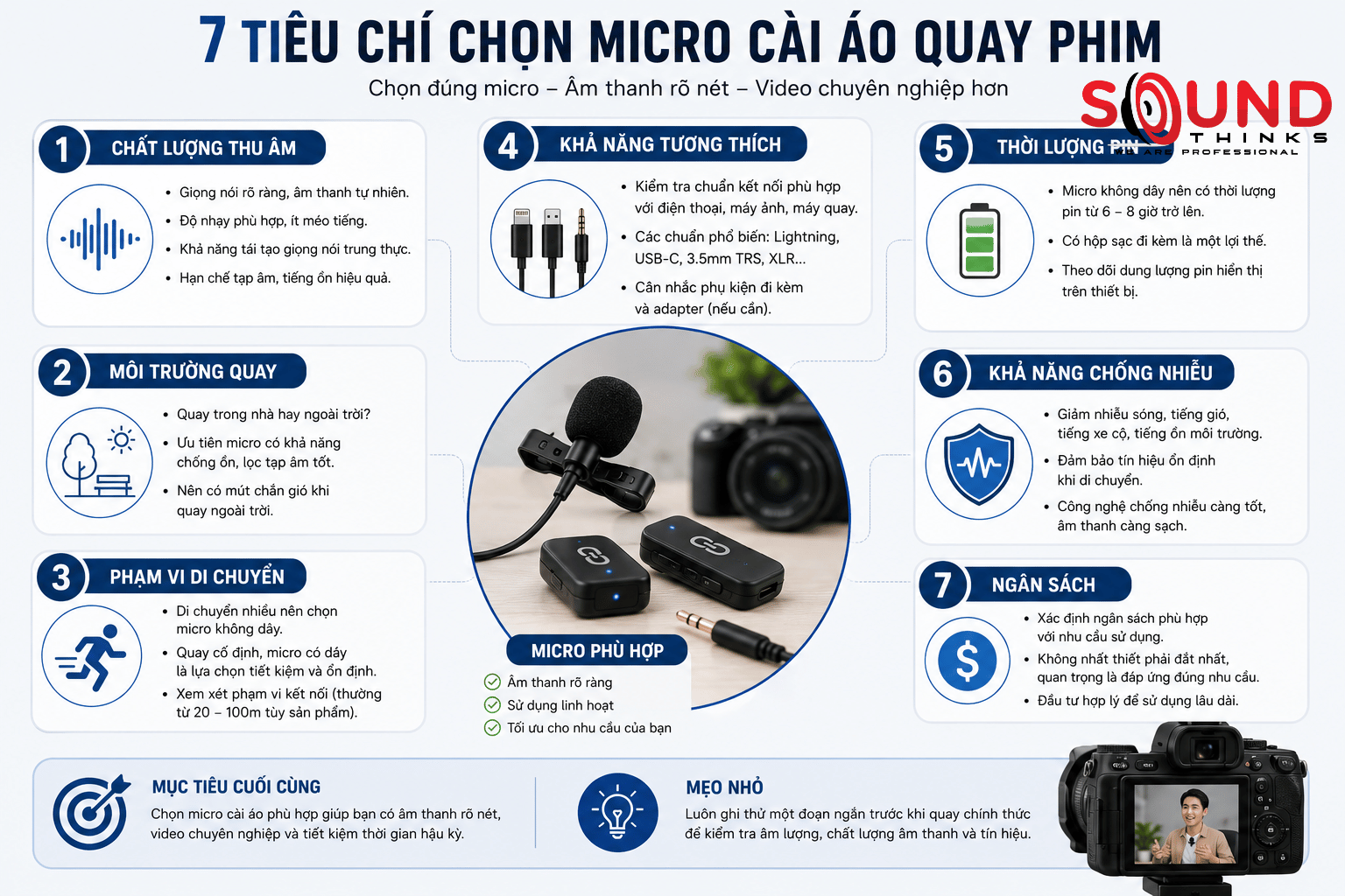 Tiêu Chí Chọn Micro Cài áo Quay Phim