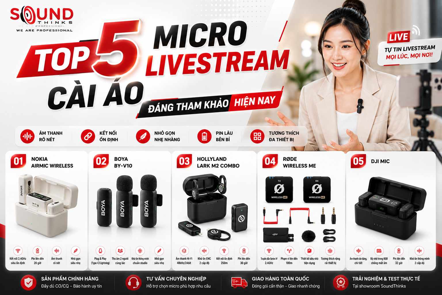 Top 5 Micro Livestream Cài Áo Đáng Tham Khảo Hiện Nay