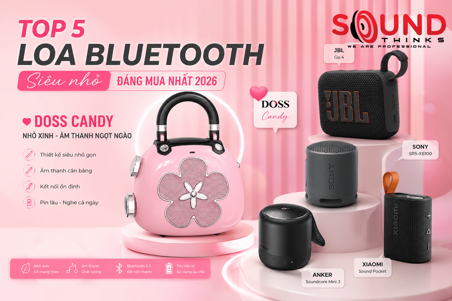 Top5 Loa Bluetooth Siêu Nhỏ