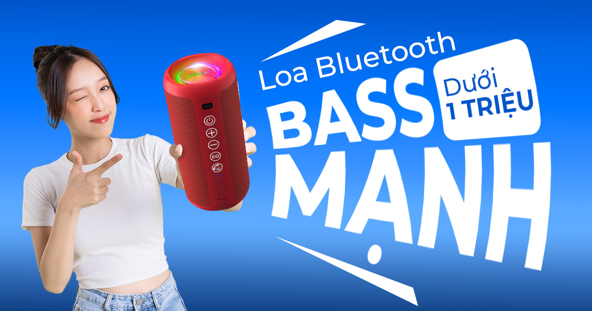 Khám phá loa Bluetooth bass mạnh dưới 1 triệu với âm thanh sống động, thiết kế nhỏ gọn và giá cực hấp dẫn.