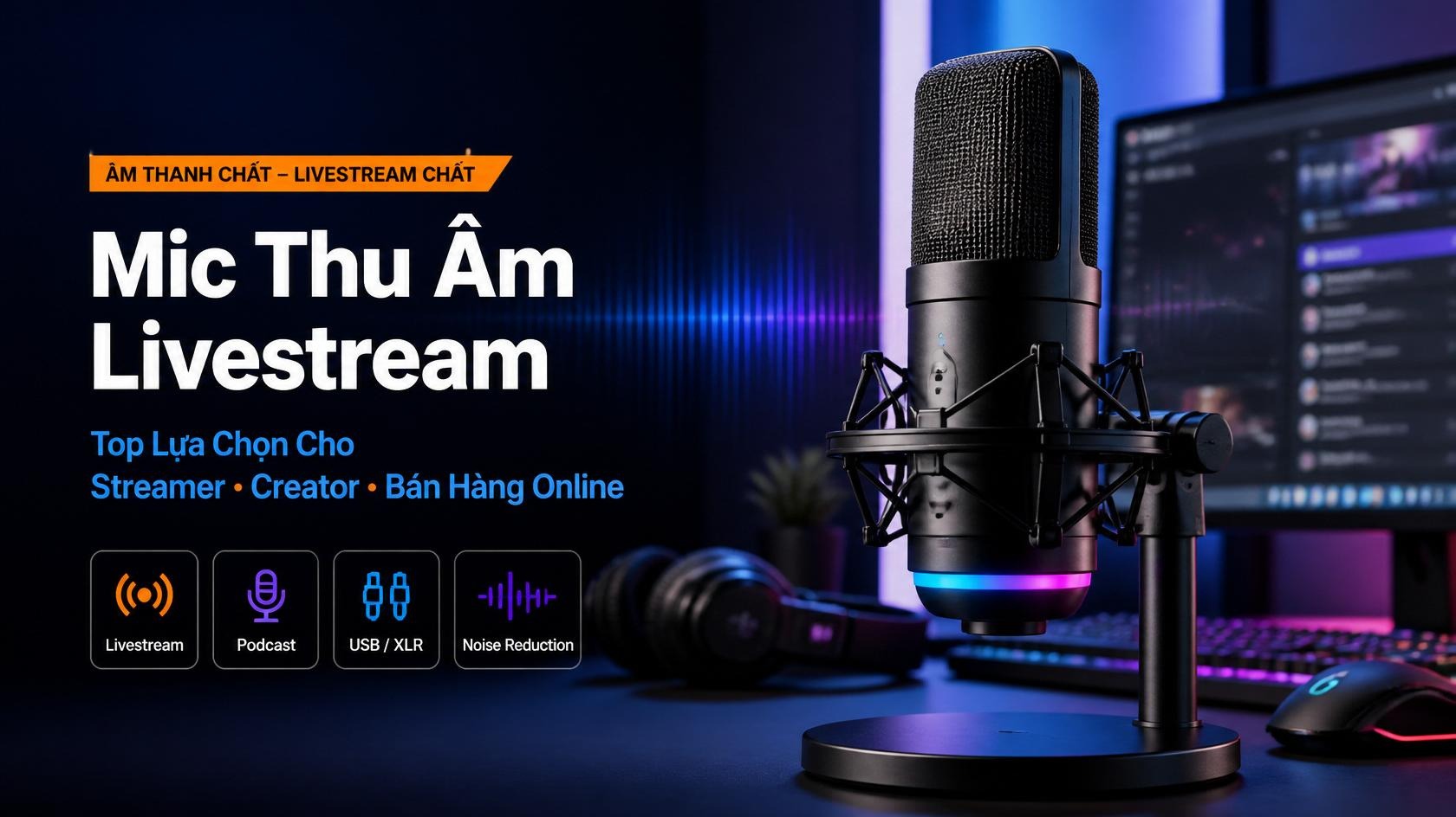 Mic Thu Âm Livestream – Bí Quyết Giữ Chân Người Xem