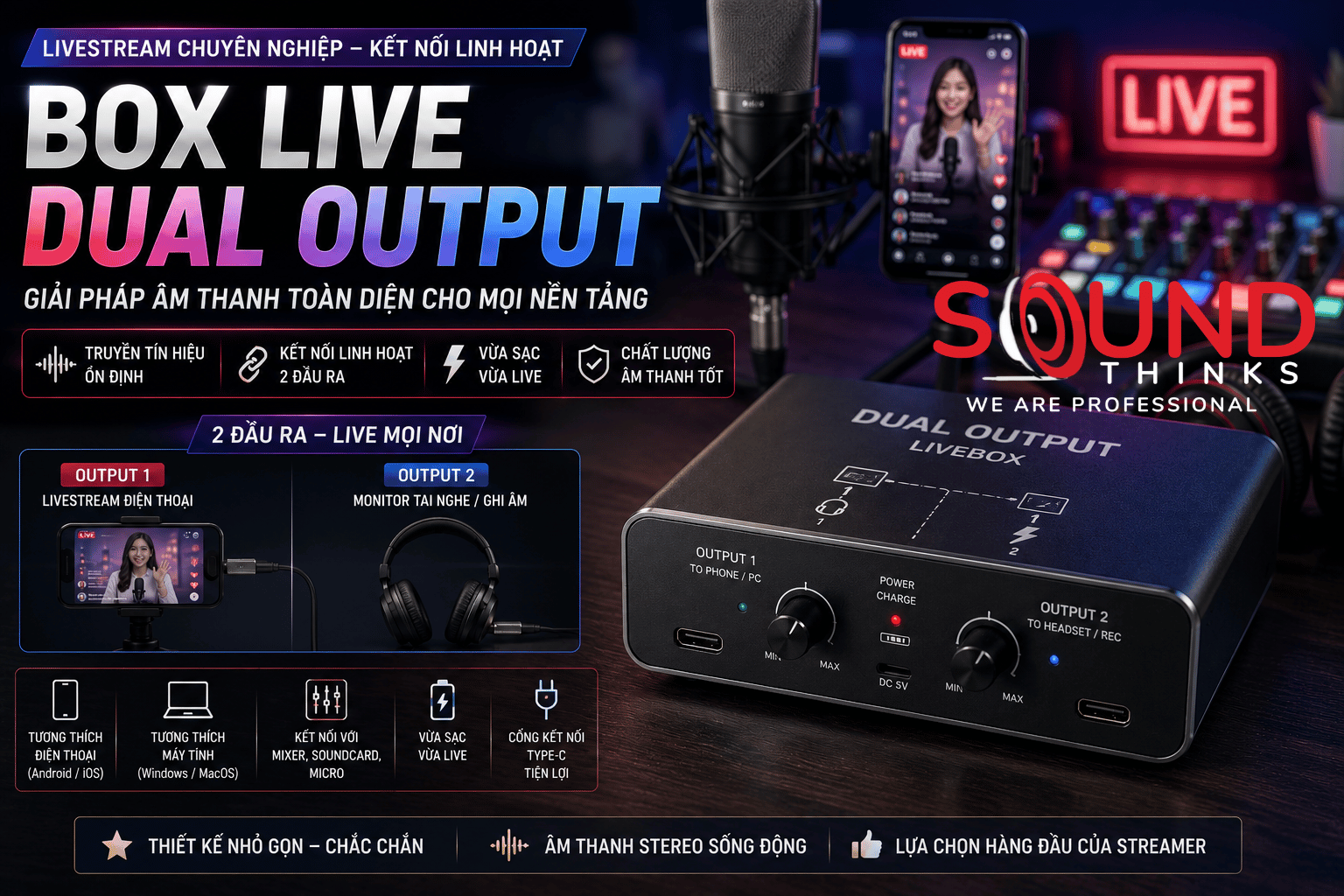 Box Live Dual Output