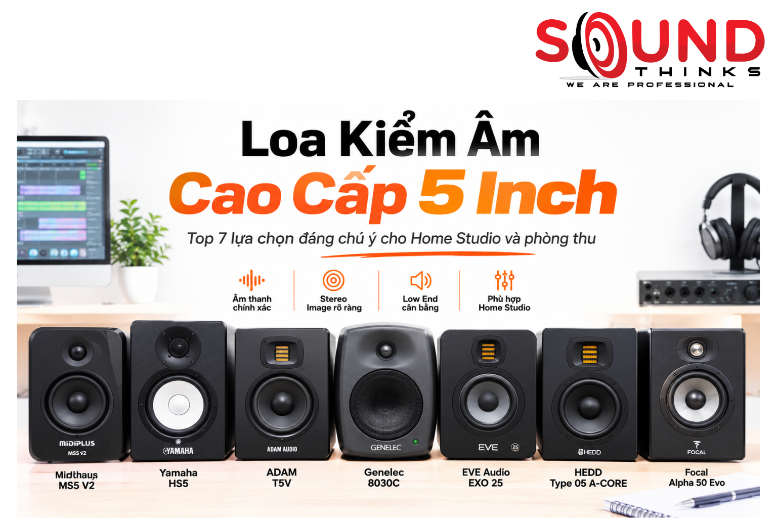 Các Loa Kiểm âm Cao Cấp Kích Thước 5 Inch
