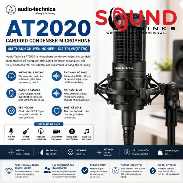 Các Mẫu Audio Technica At2020 đang Thanh Lý