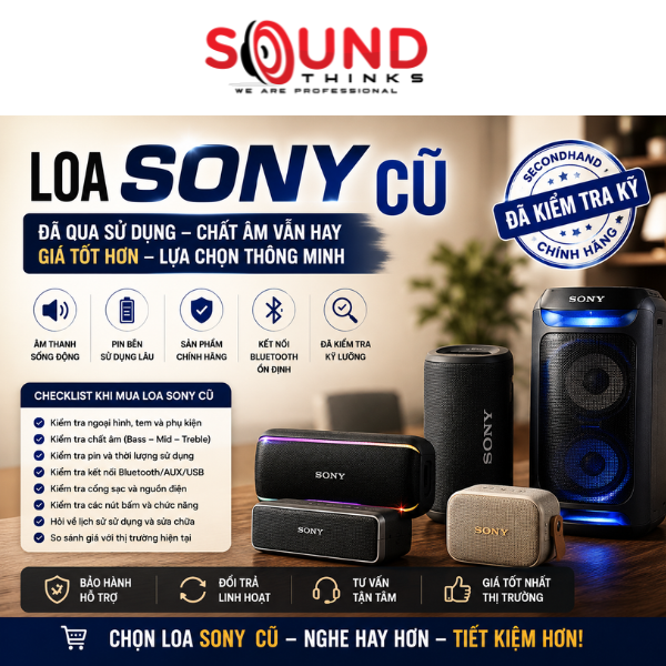 Các Mẫu Loa Sony Cũ đã Qua Sử Dụng