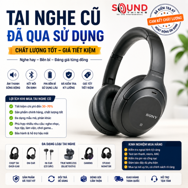 Các Mẫu Tai Nghe Cũ Qua Sử Dụng Phổ Biến