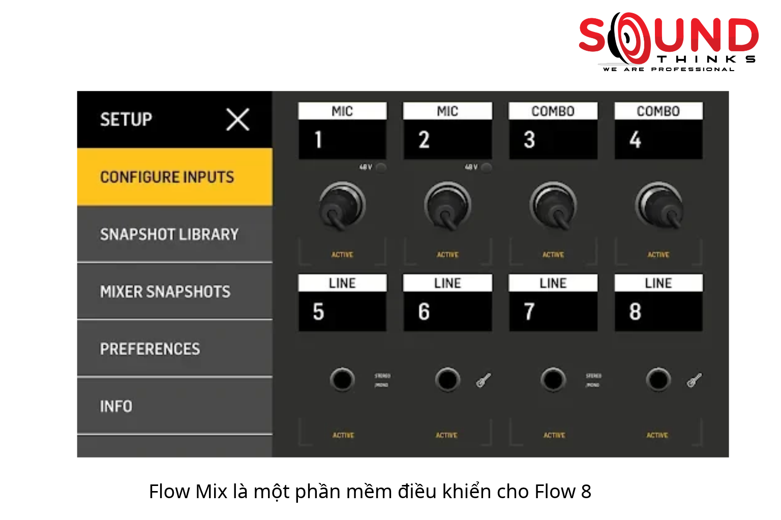 Flow Mix Là Một Phần Mềm điều Khiển Cho Flow 8