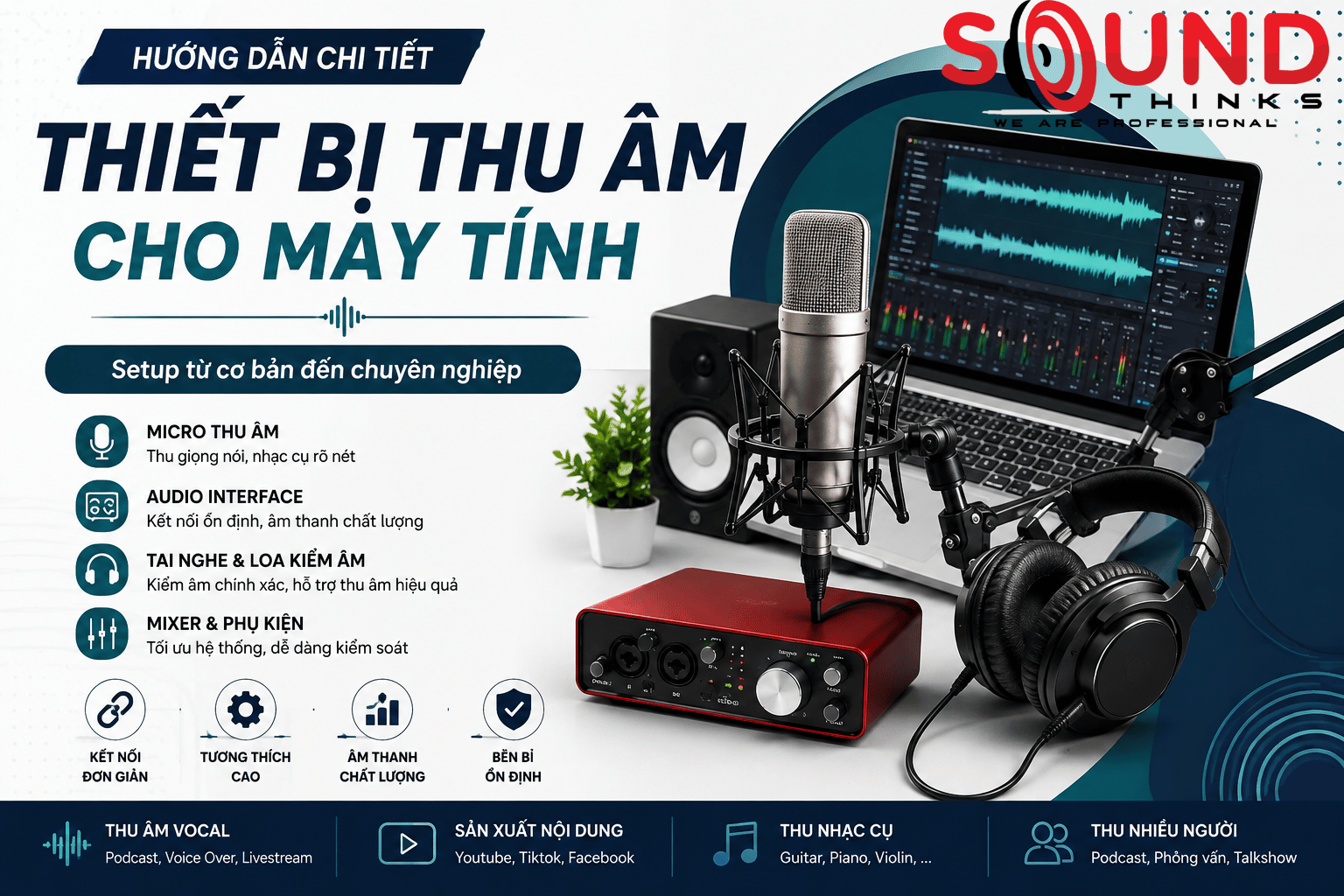 Hướng Dẫn Chi Tiết Thiết Bị Thu âm Cho Máy Tính