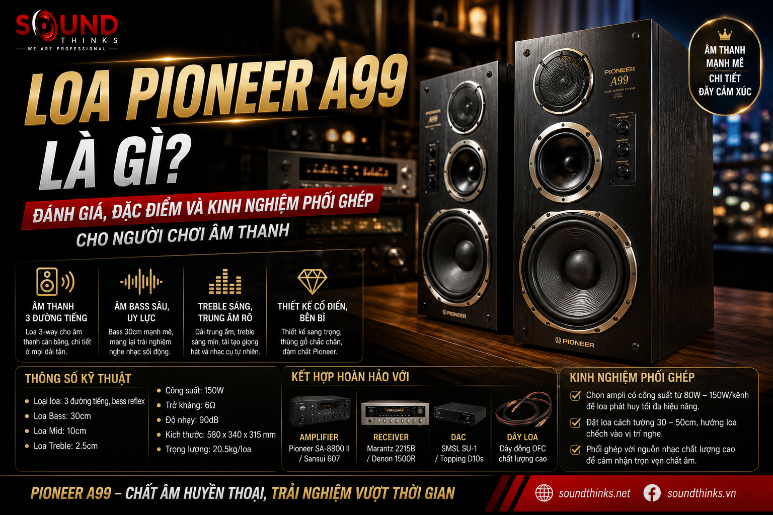 Loa Pioneer A99 Là Gì? Đánh Giá, Đặc Điểm Và Kinh Nghiệm Phối Ghép Cho Người Chơi Âm Thanh