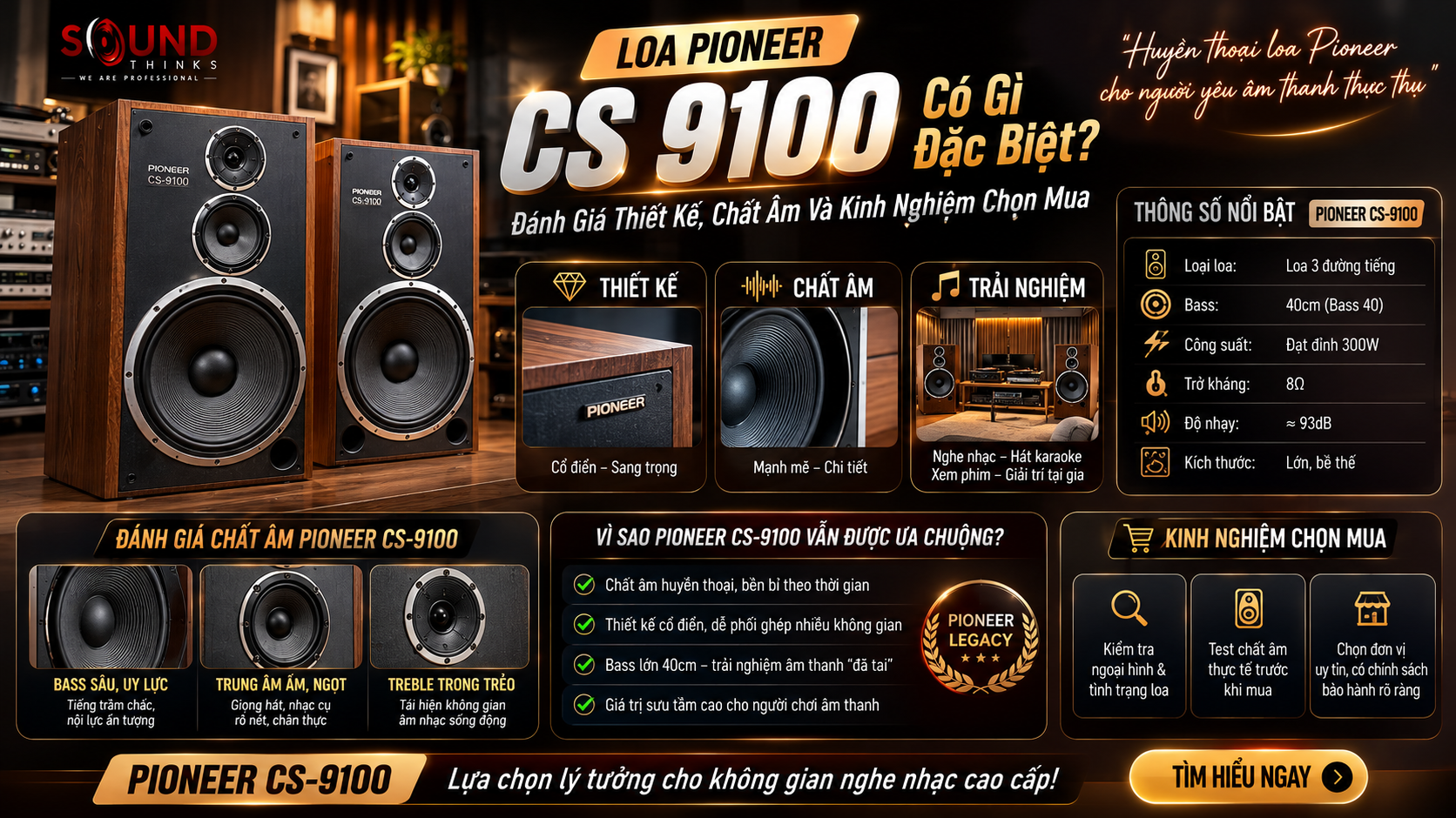 Loa Pioneer Cs 9100 Có Gì Đặc Biệt? Đánh Giá Thiết Kế, Chất Âm Và Kinh Nghiệm Chọn Mua