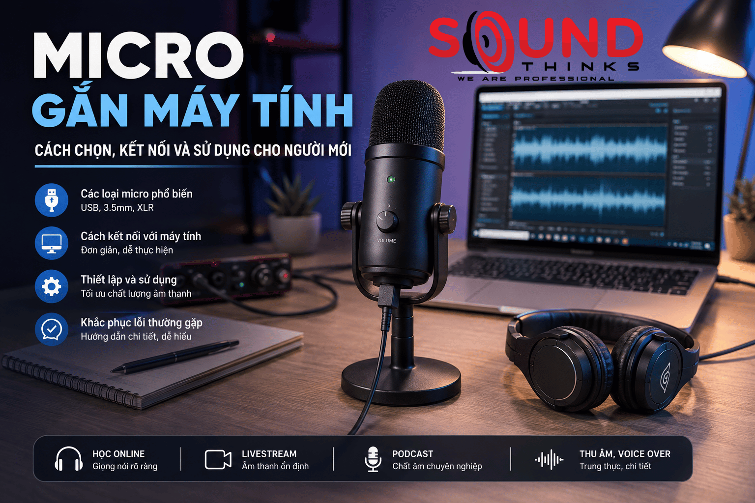 Micro Gắn Máy Tính
