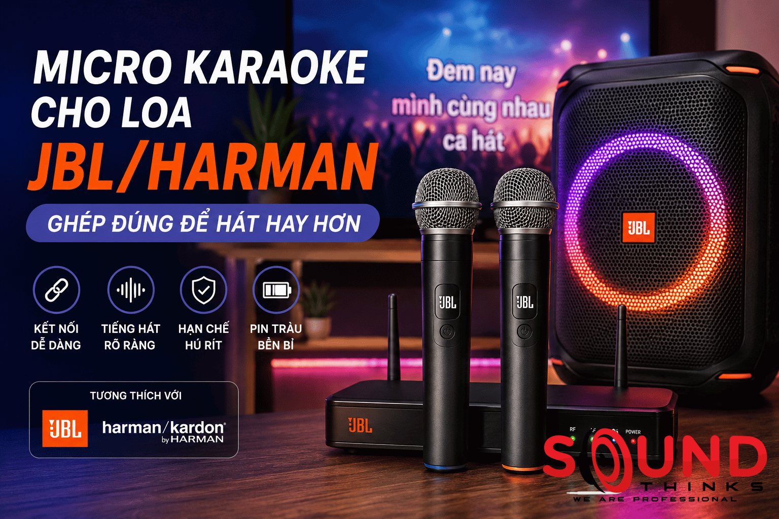Micro Karaoke Cho Loa Jblharman