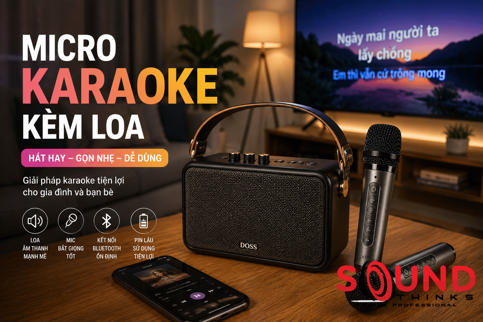 Micro Karaoke Kèm Loa
