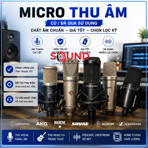 Nhiều Mẫu Micro Thu Âm Cũ đang Thanh Lý