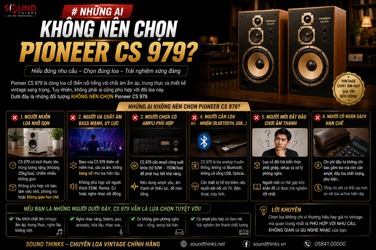 Những ai không nên chọn Pioneer CS 979