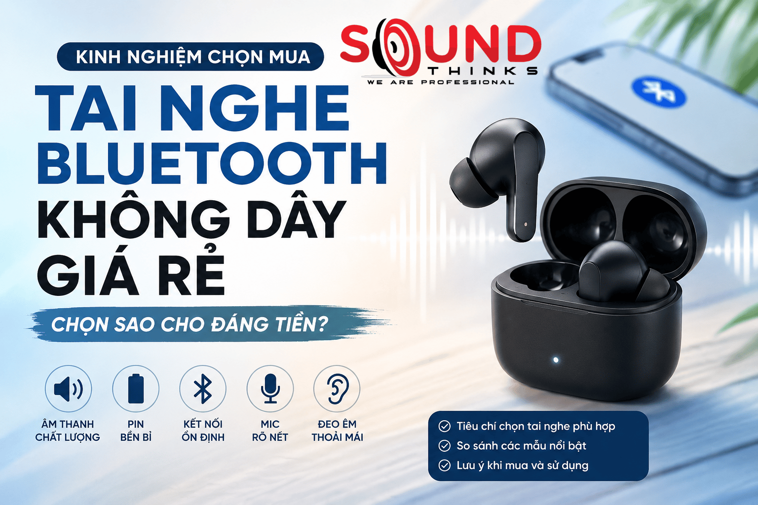 Tai Nghe Bluetooth Không Dây Giá Rẻ