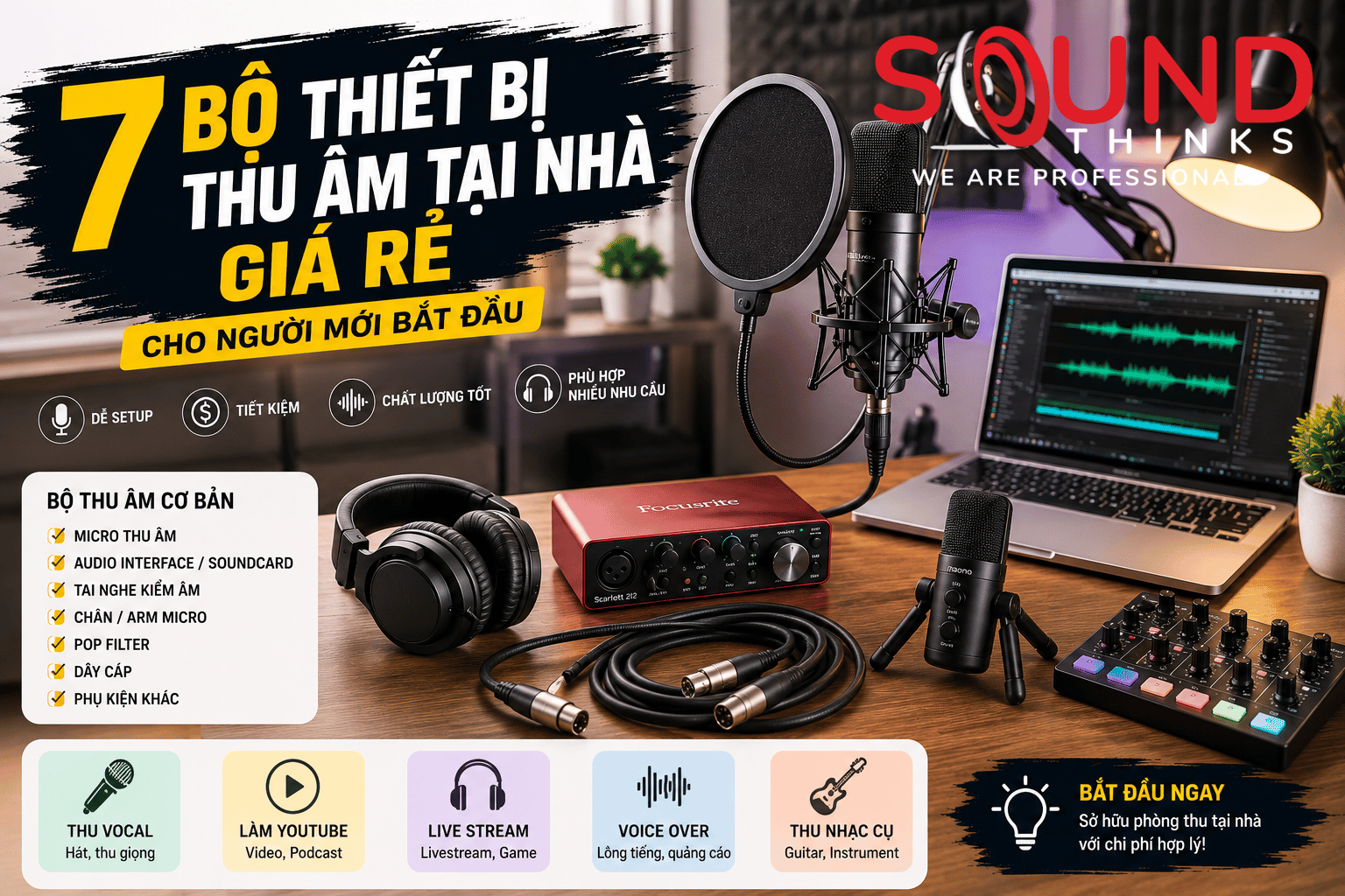 Thiết Bị Thu âm Giá Rẻ Tại Nhà