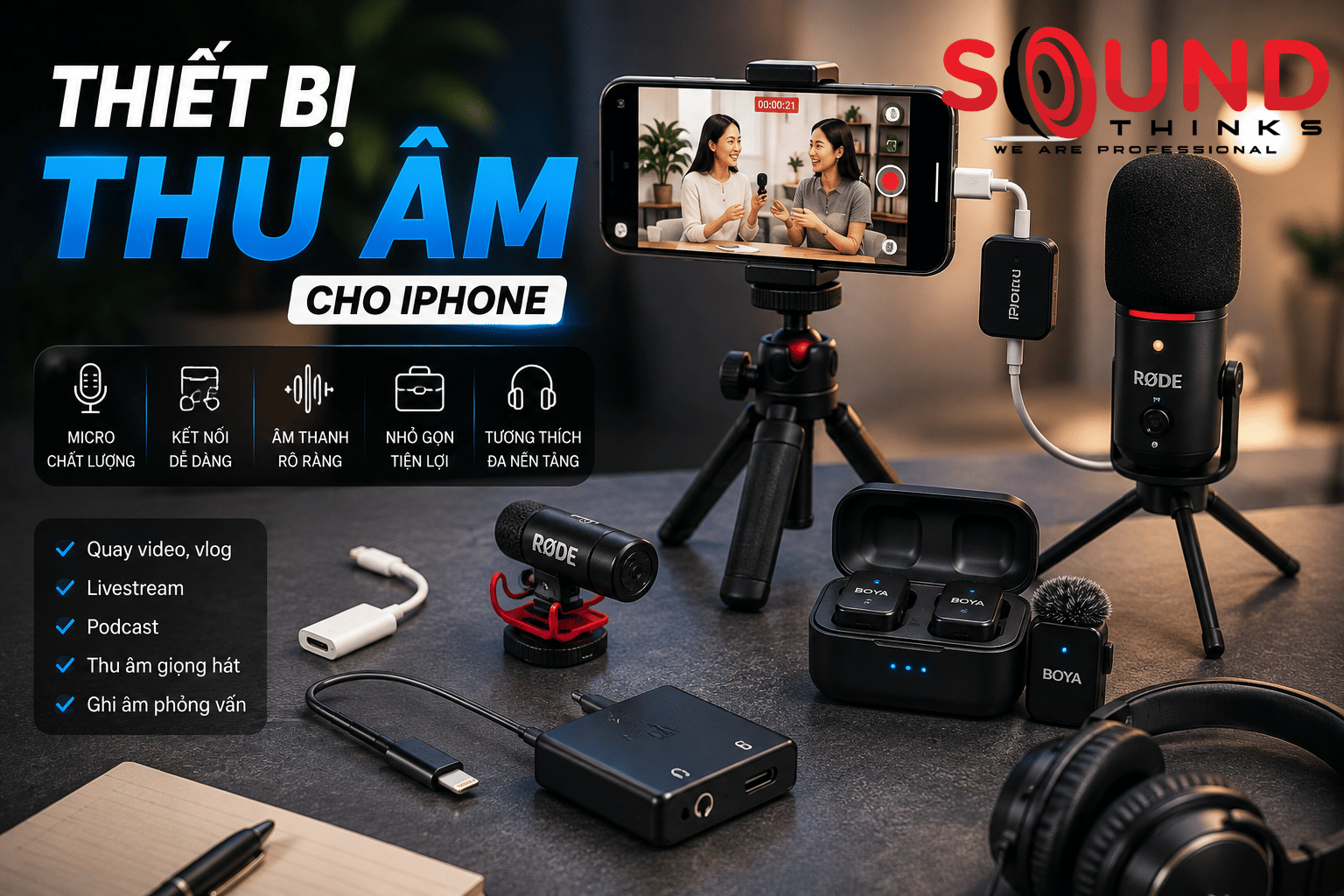 Thiết Bị Thu âm Cho Iphone