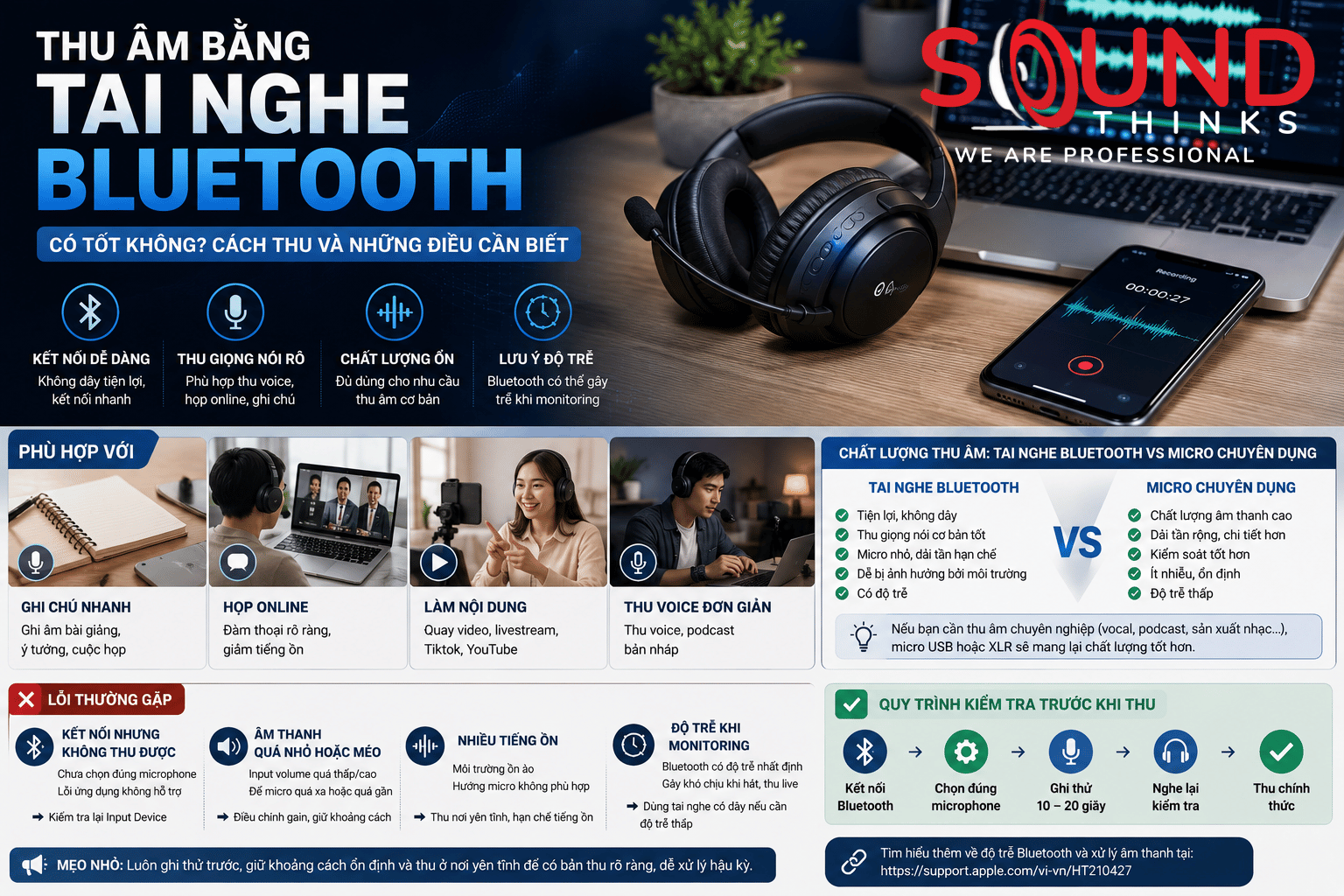 Thu âm Bằng Tai Nghe Bluetooth (1)