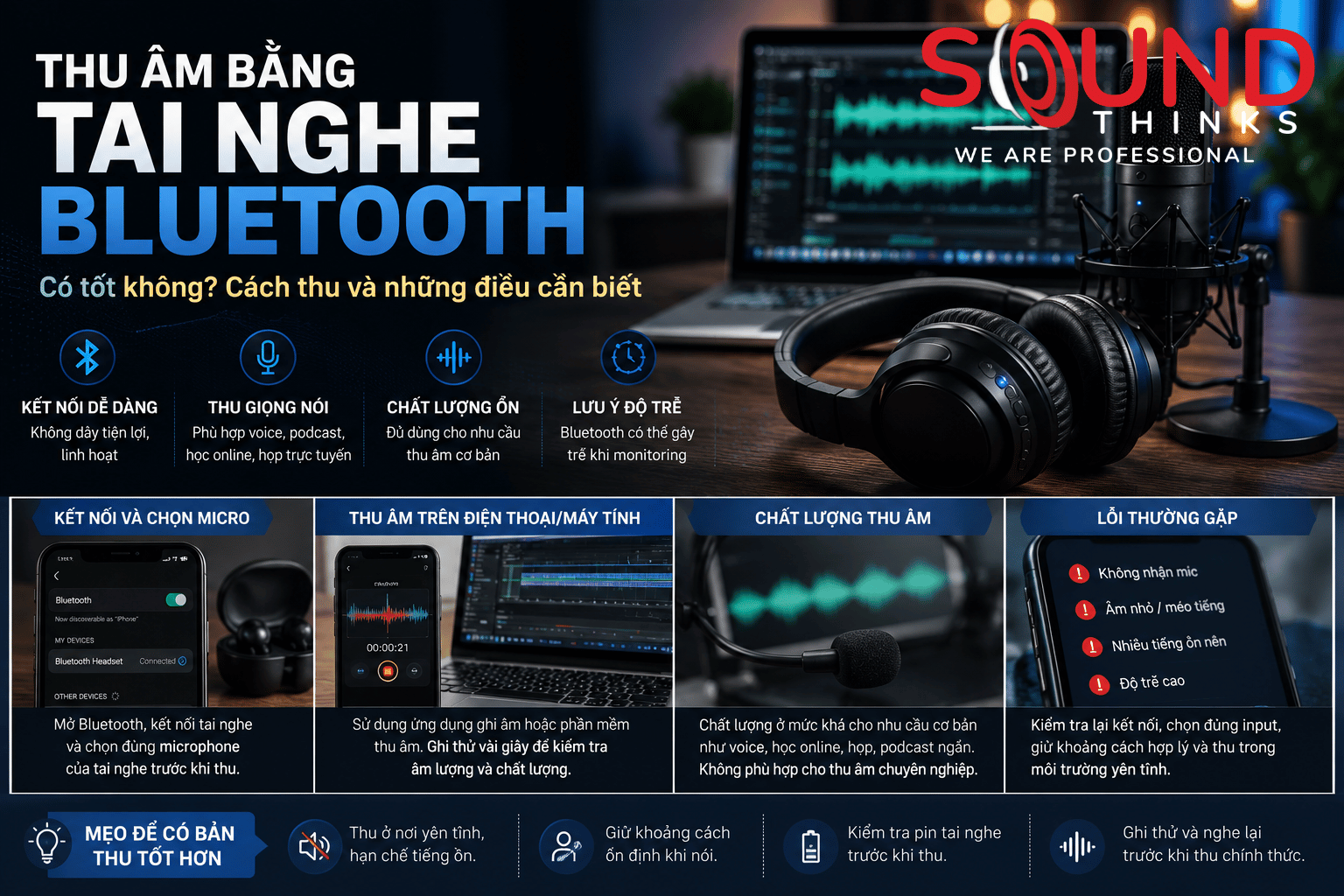 Thu Am Bang Tai Nghe Bluetooth