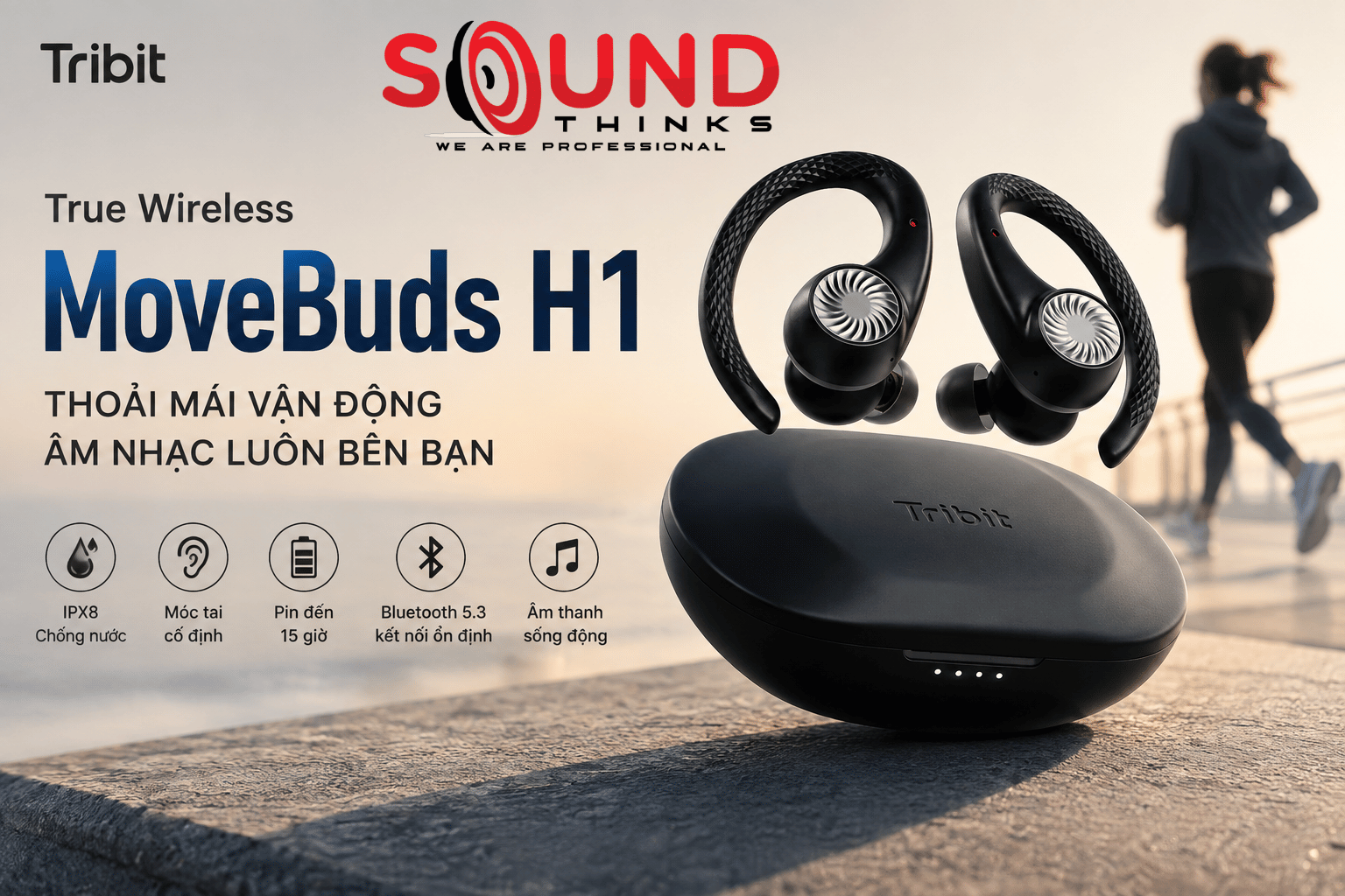 True Wireless Tribit Movebuds H1