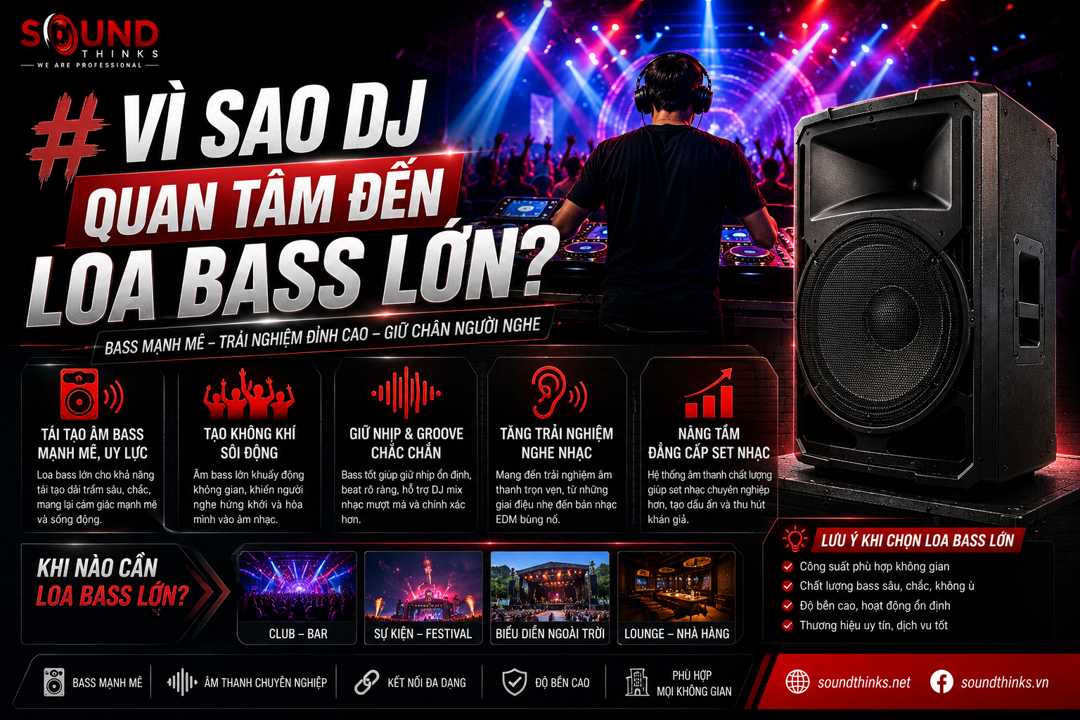Vì sao DJ quan tâm đến loa bass lớn