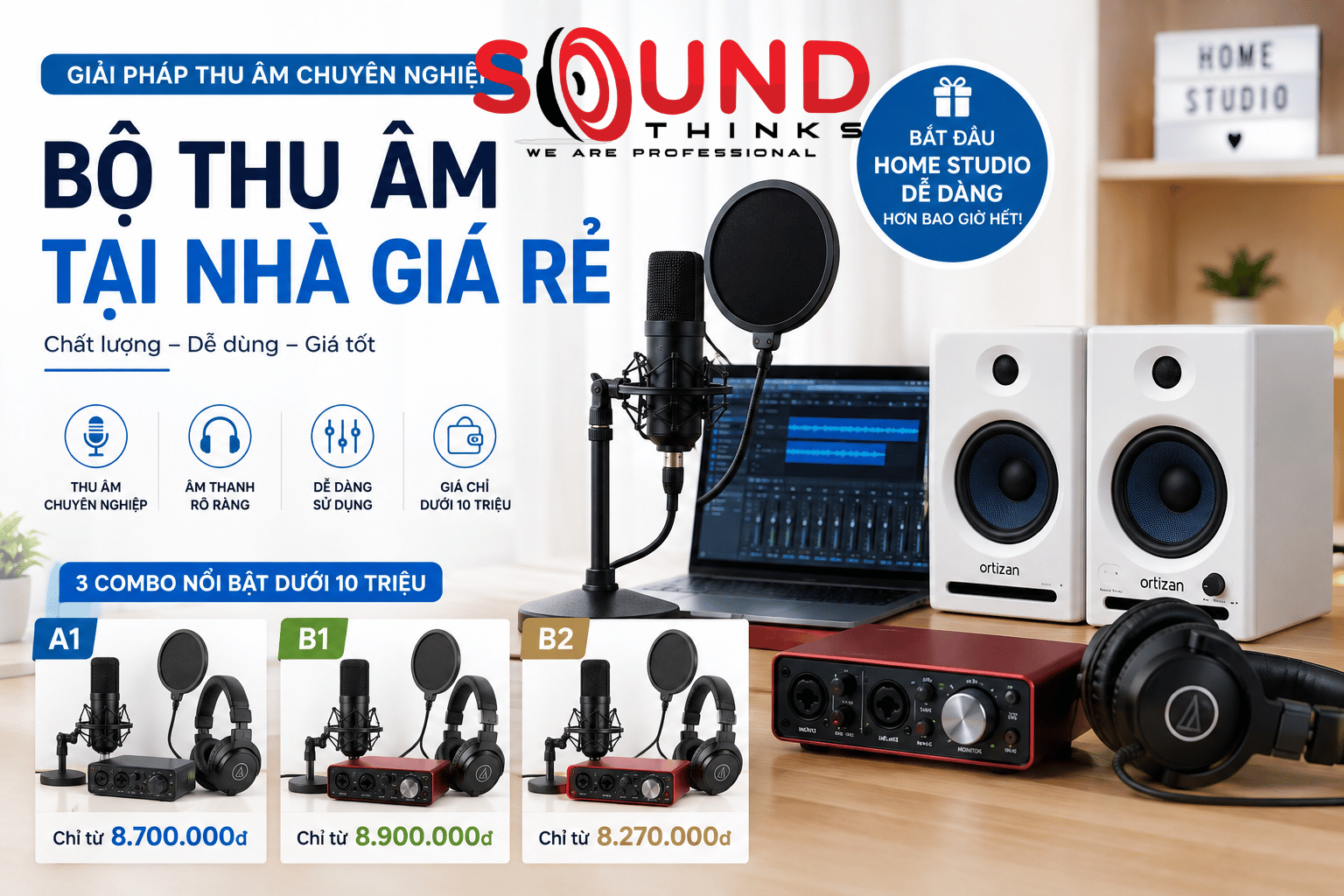 Bộ Thu âm Tại Nhà Giá Rẻ 2026