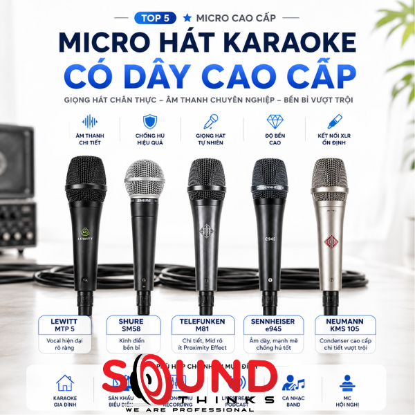 Micro Hát Karaoke Có Dây Cao Cấp