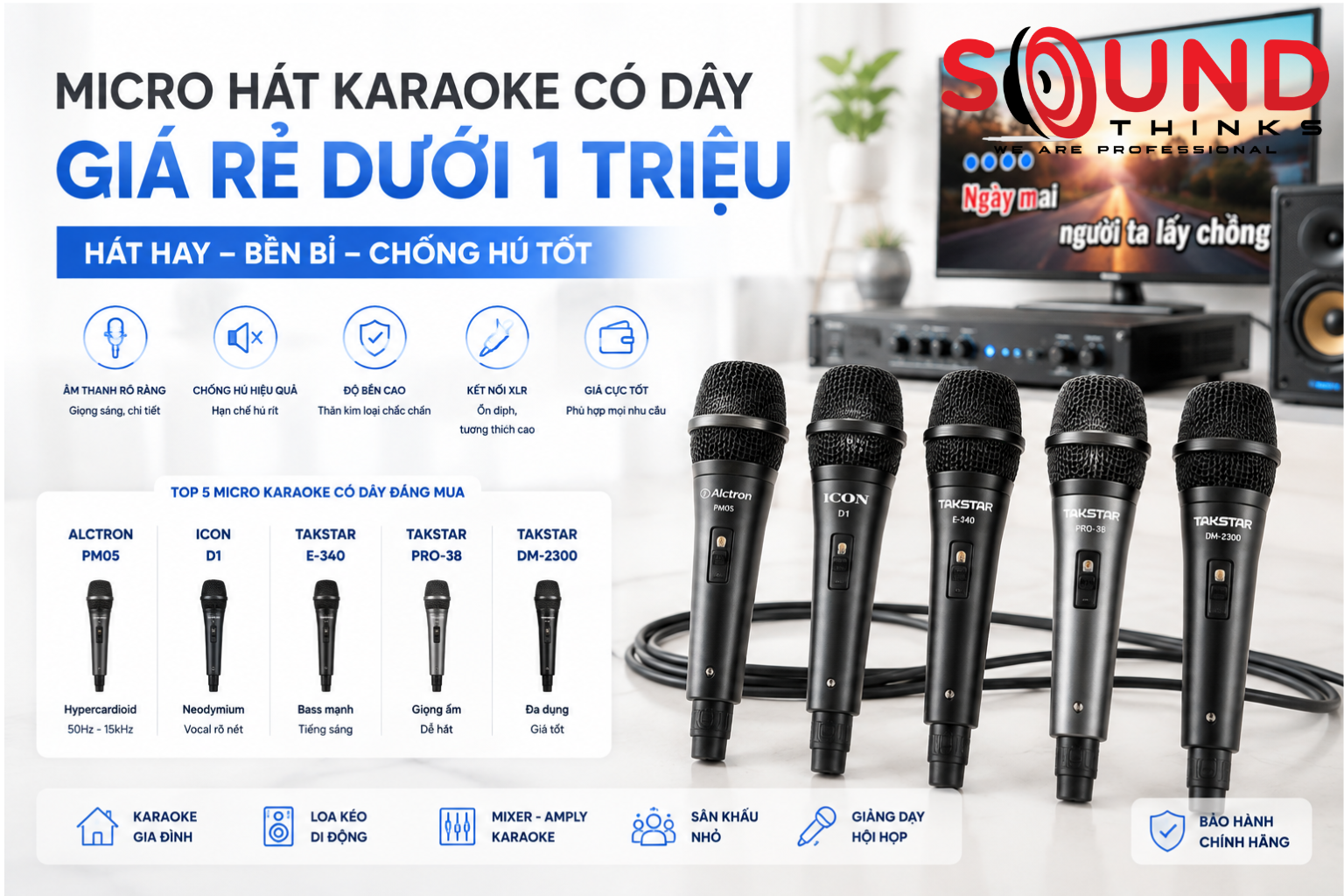 Micro Karaoke Có Dây Giá Rẻ