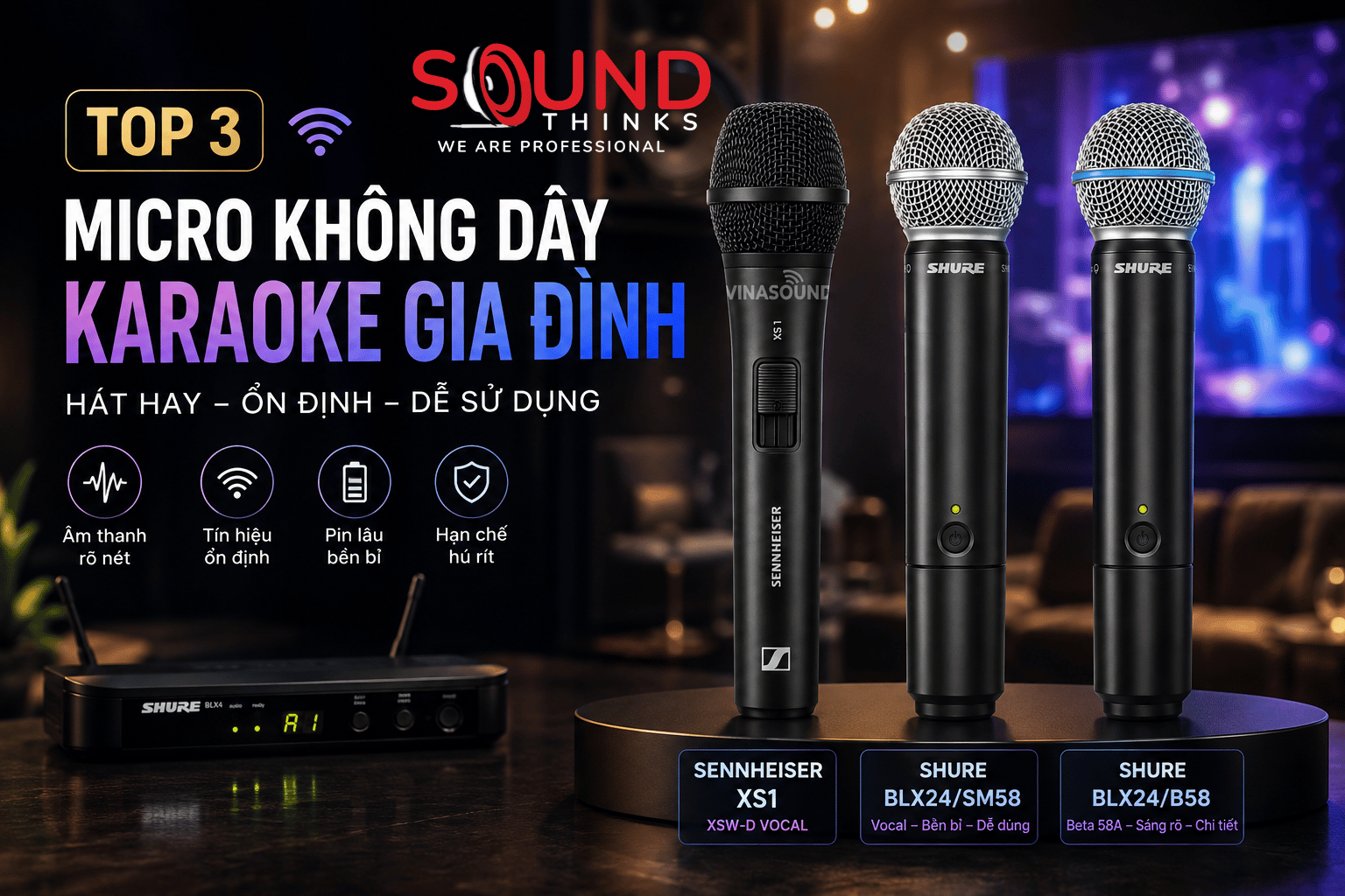 Micro Không Dây Karaoke Gia đình