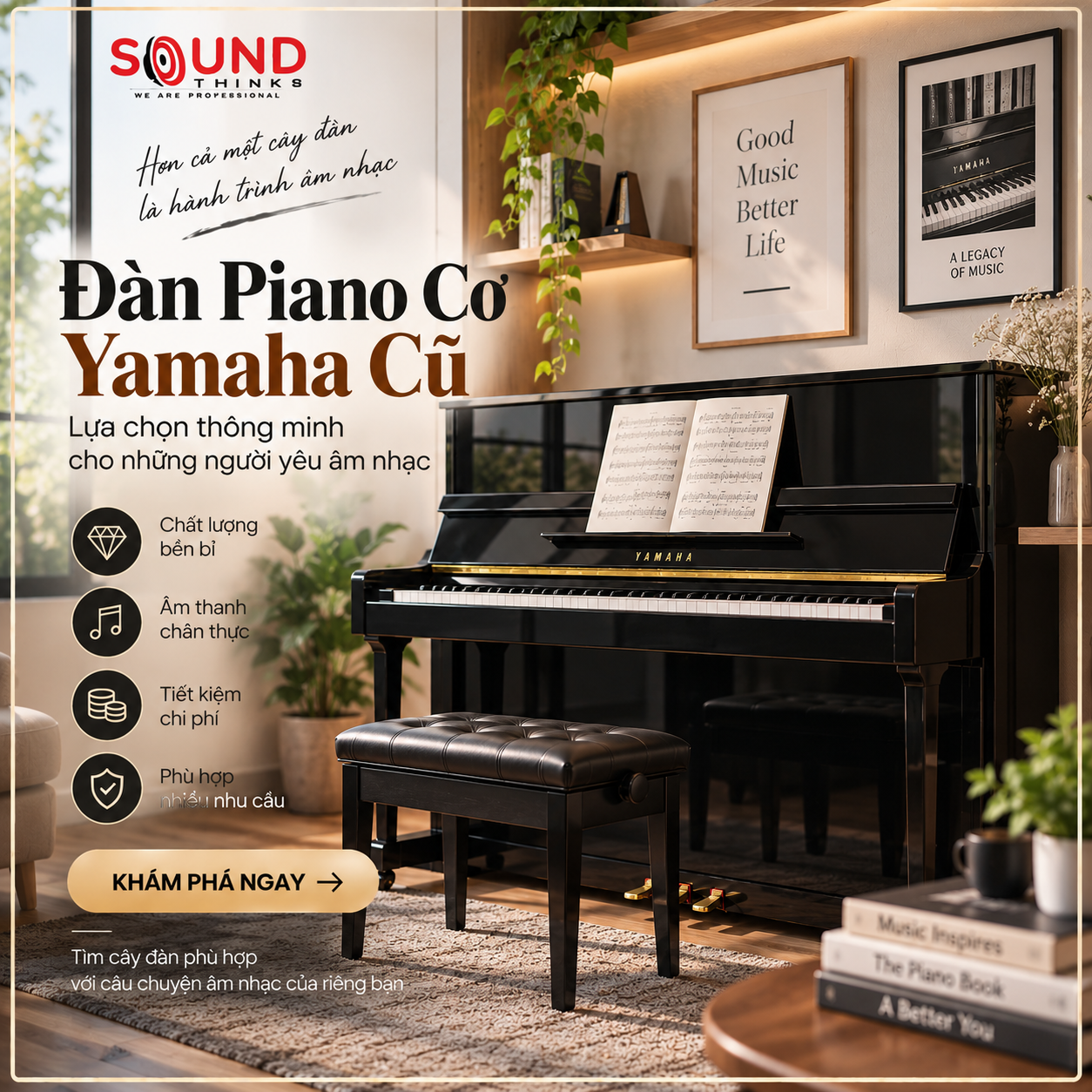 Đàn Piano Cơ Yamaha Cũ