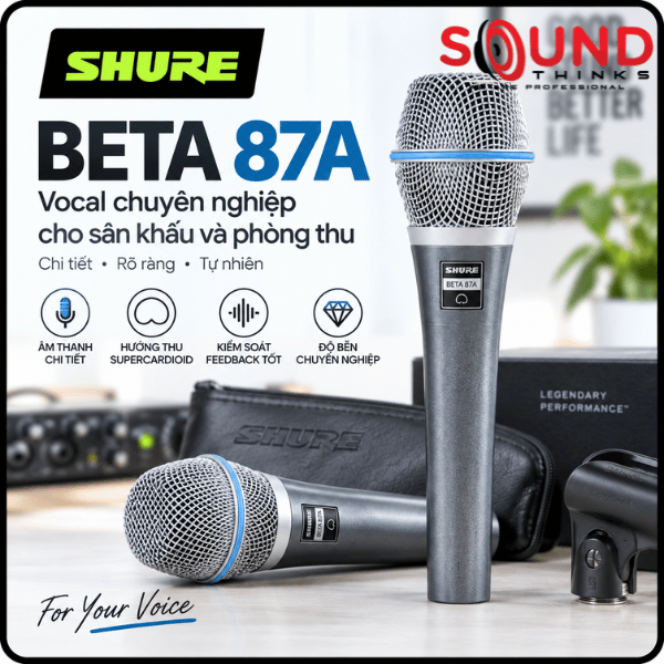 Shure Beta 87a Cũ Qua Sử Dụng