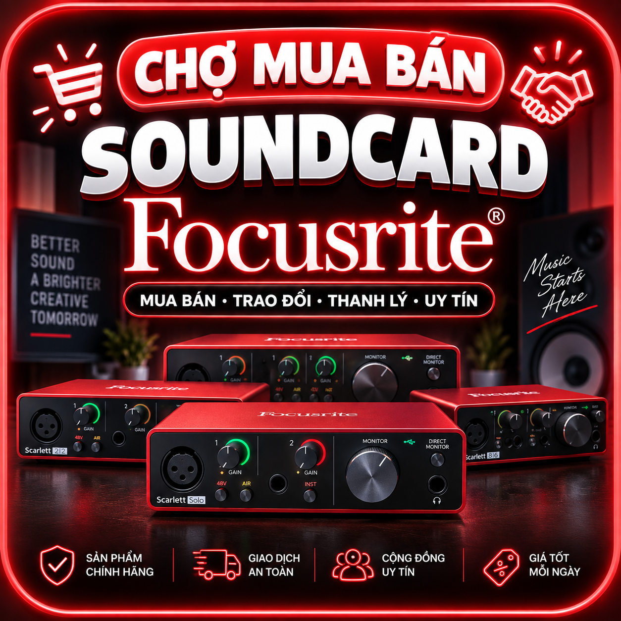 Chợ mua bán soundcard Focusrite