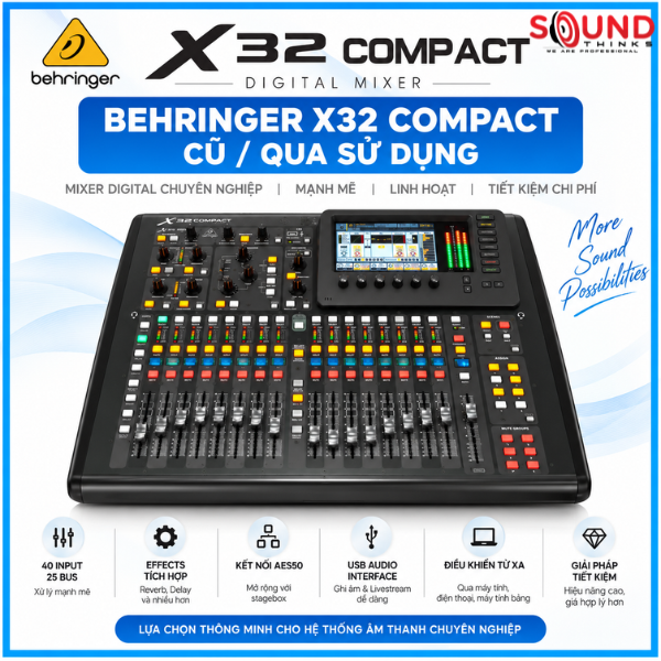 Mixer Behringer X32 Compact Cũ Qua Sử Dụng
