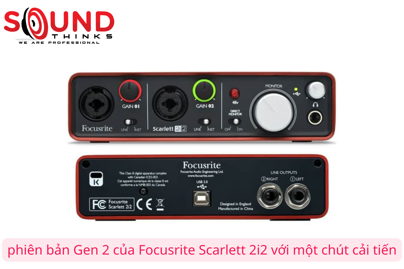 Phiên Bản Gen 2 Của Focusrite Scarlett 2i2 Với Một Chút Cải Tiến